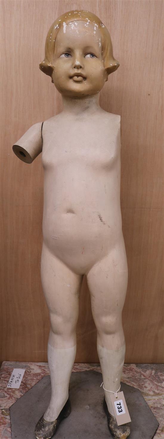 A mannequin of a child, H.95cm